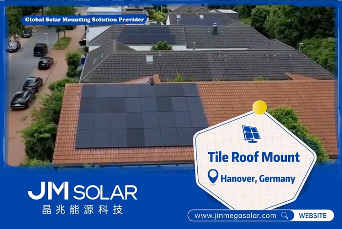 Mise à jour du projet | Système de montage solaire JinMega pour toiture en tuiles à Hanovre, Allemagne