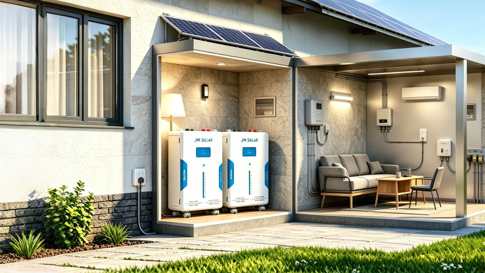 Backup lithium battery for residential solar panels